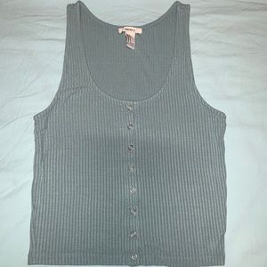 Forever 21 ribbed button-front tank top